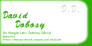 david dobosy business card